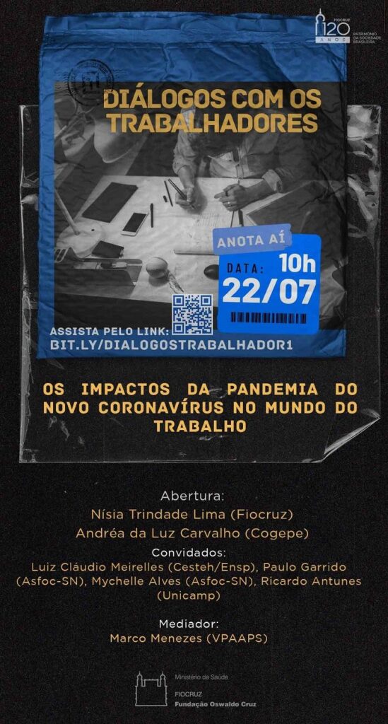 Covid-19 e seus impactos no mundo do trabalho abrem ciclo de diálogos sobre o teletrabalho na Fiocruz