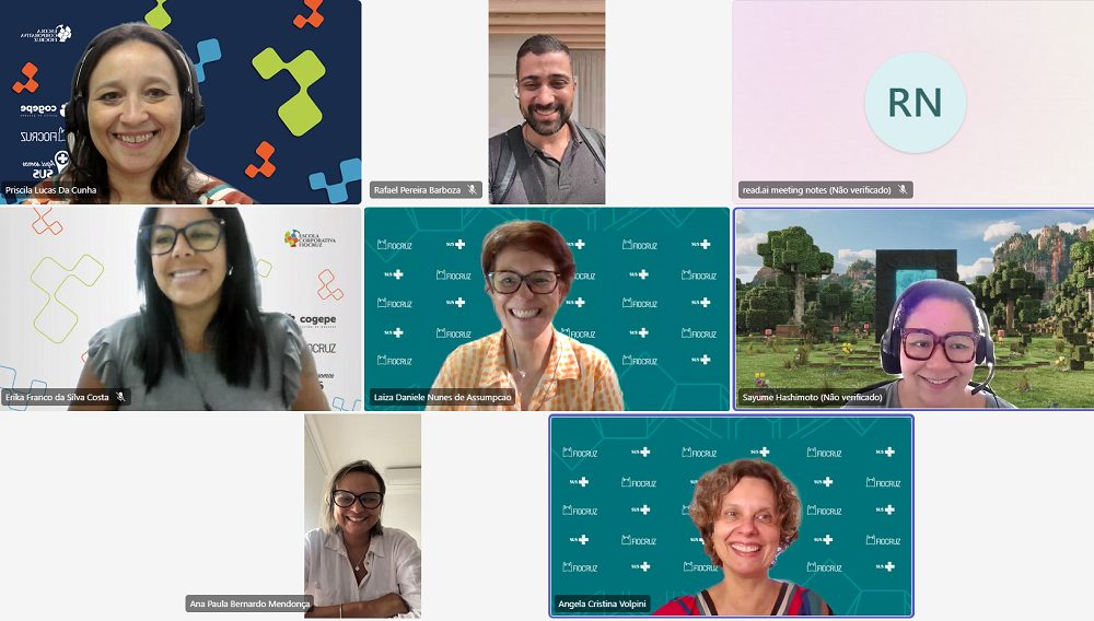 Print da equipe que desenvolve o curso